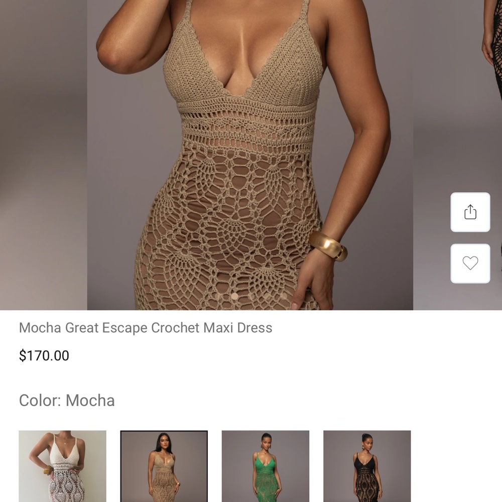 Tan Bodycon Maxi Dress with Plunge Neckline